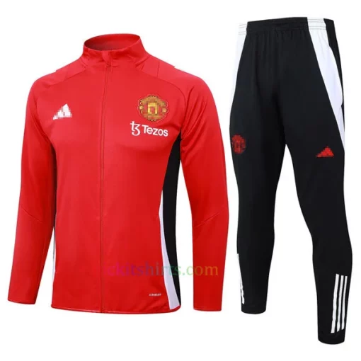 Buy Manchester United Red Tracksuit 2024/25 Full Sleeves Full Zip