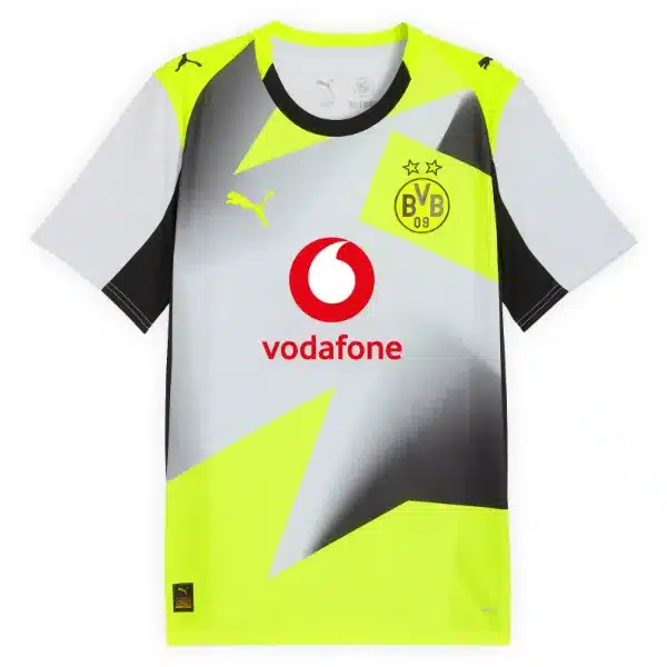 Modest Bvb Borussia Dortmund Away Kit 2025/26 Released – Silver Mist with Yellow