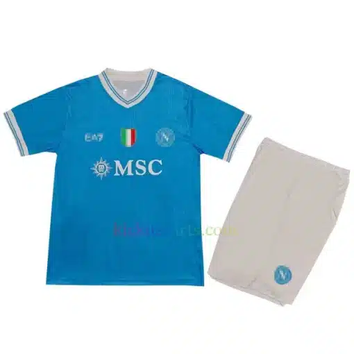 Completo Calcio Napoli Home 2025/2026 Per Bambino – Maglia E Pantaloncino Ufficiale Seria A