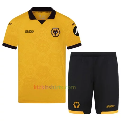 Wolves First Kit Wolves Home Kit Kids 2025/26 | Youth Jerseys & Shorts | Cheap Football ...